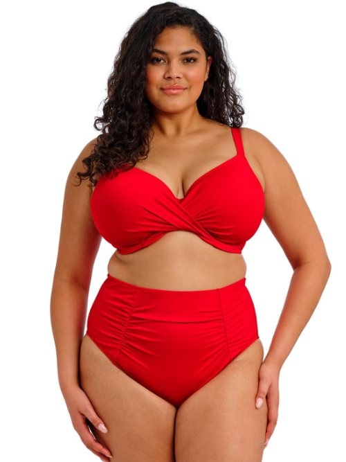 Elomi Swim Plain Sailing red soft-cup bikini bra