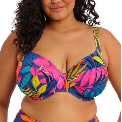 Elomi Swim Porto Rafti blue soft-cup bikini bra