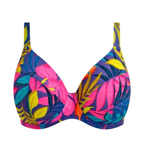 Elomi Swim Porto Rafti blue soft-cup bikini bra