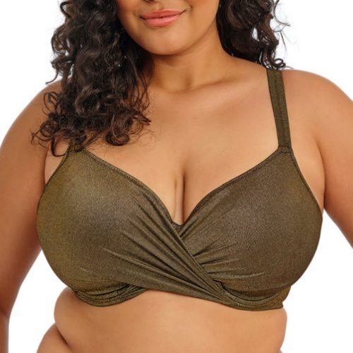 Elomi Swim Sunset Shimmer gold soft-cup bikini bra