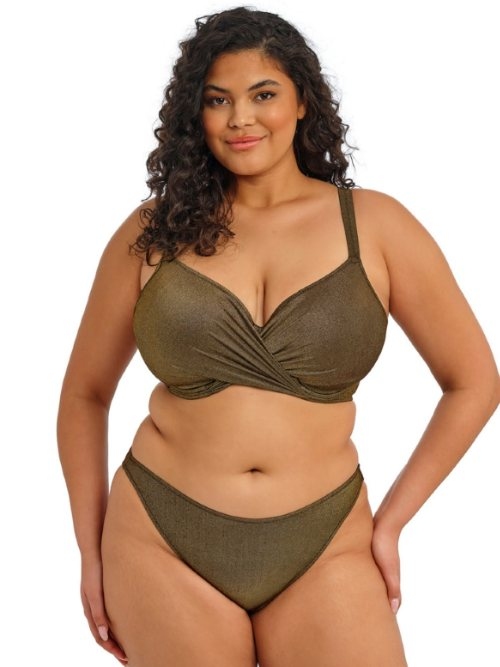 Elomi Swim Sunset Shimmer gold soft-cup bikini bra