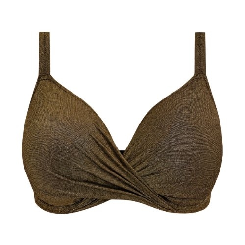 Elomi Swim Sunset Shimmer gold soft-cup bikini bra