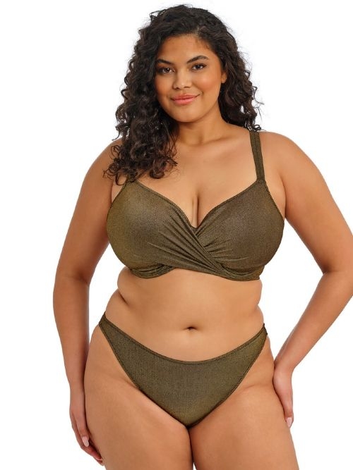 Elomi Swim Sunset Shimmer gold bikini brief