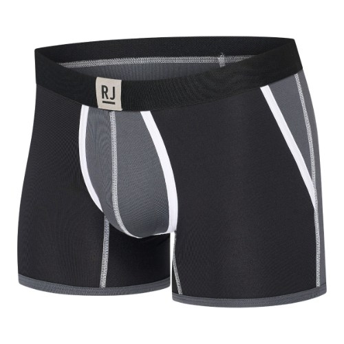 RJ Bodywear Pure Color black sport boxershort
