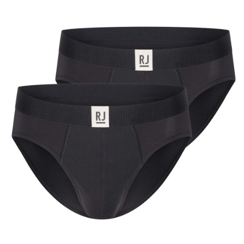 RJ Bodywear Men Pure Color  black sport brief