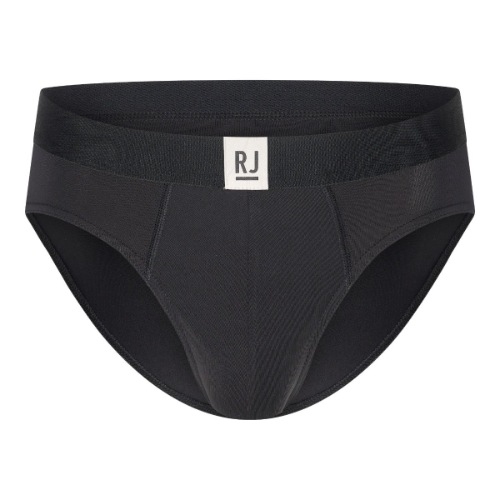 RJ Bodywear Men Pure Color  black sport brief
