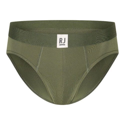 RJ Bodywear Men Pure Color  green sport brief