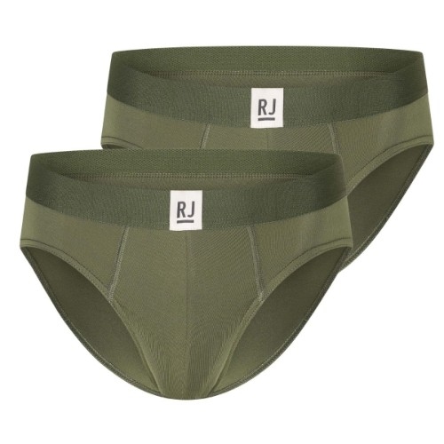 RJ Bodywear Men Pure Color  green sport brief