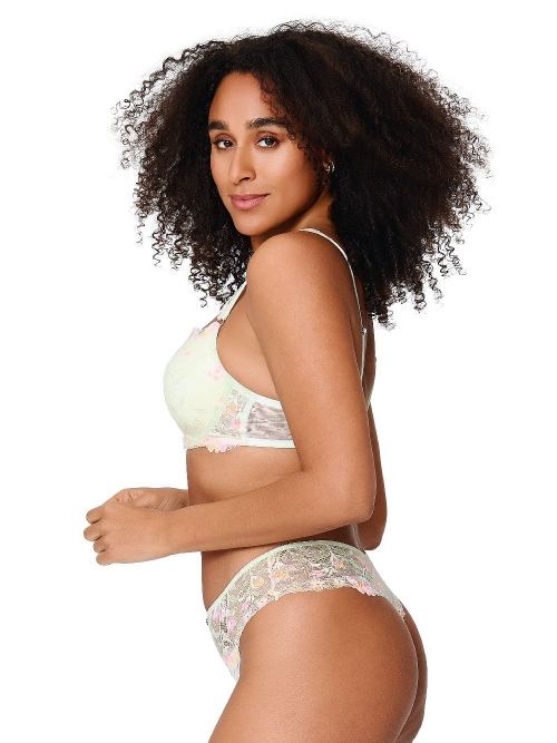 LingaDore Summer Flowers green thong