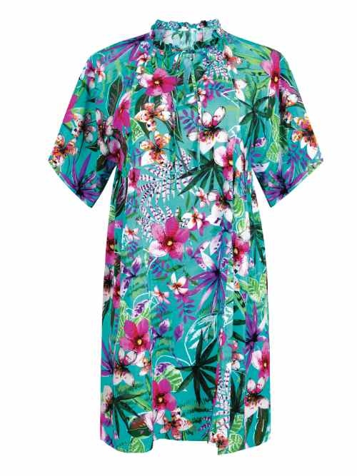 Rosa Faia Swimwear Tahiti blue tunic
