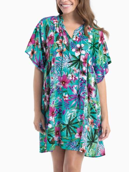 Rosa Faia Swimwear Tahiti blue tunic