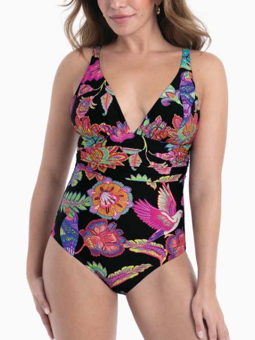Rosa Faia Swimwear Ophelia black/print bathingsuit