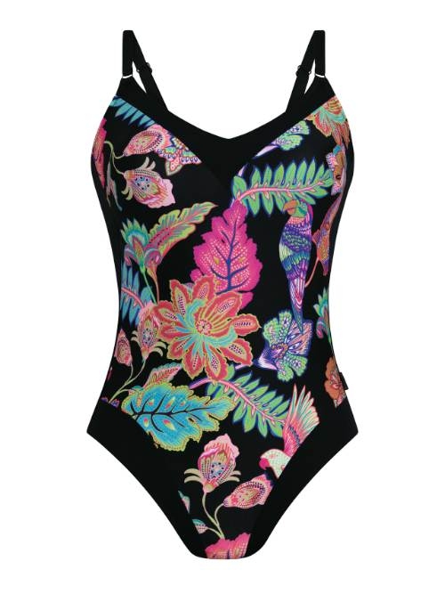 Rosa Faia Swimwear Mabela black/print bathingsuit