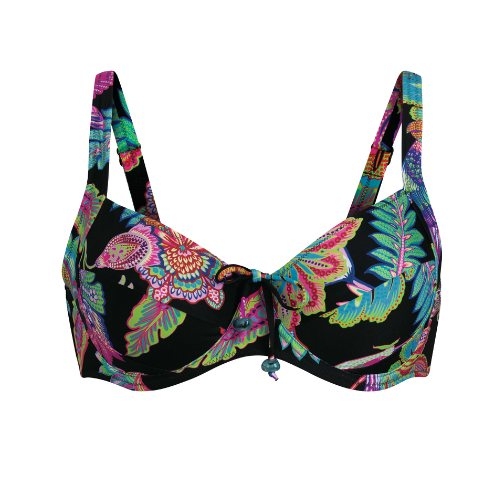 Rosa Faia Swimwear Sibel black/print padded bikini bra