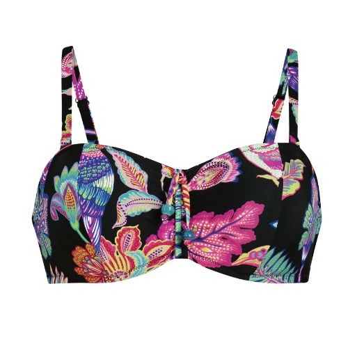 Rosa Faia Swimwear Ella black/print padded bikini bra