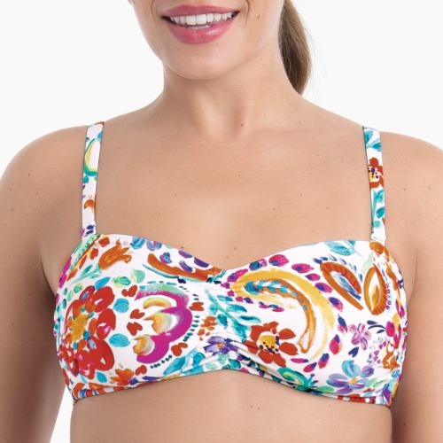 Anita Care Santa Rosa white/print prosthetic bikini top