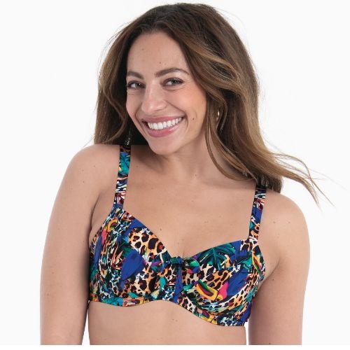 Rosa Faia Swimwear Leandra multicolor soft-cup bikini bra