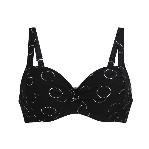 Rosa Faia Swimwear  black padded bikini bra