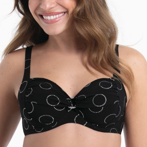 Rosa Faia Swimwear  black padded bikini bra