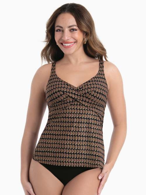 Rosa Faia Swimwear Maily black tankini top