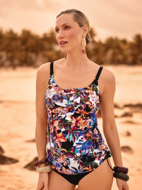 Anita Care Latina black/print prosthetic tankini