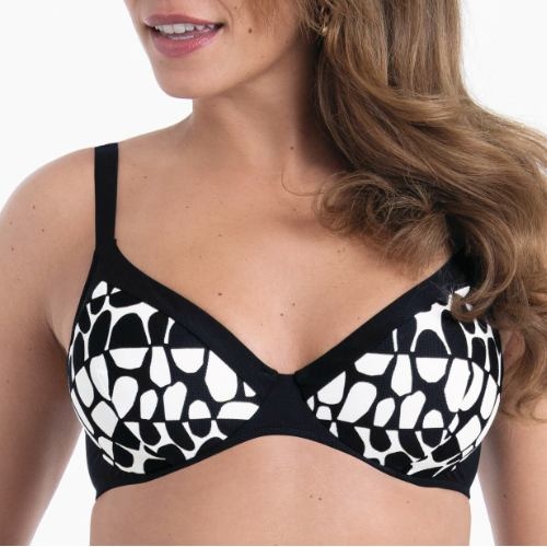Anita Swimwear Marisol black/white soft-cup bikini bra