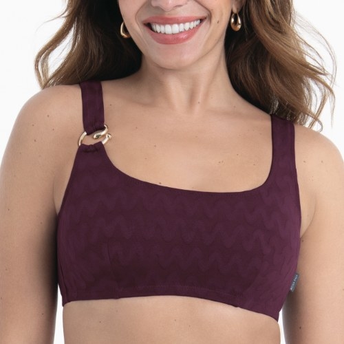 Rosa Faia Swimwear Vivien purple soft-cup bikini bra