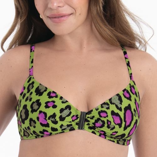 Rosa Faia Swimwear Ruby green padded bikini bra