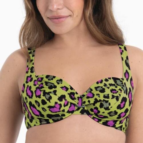 Rosa Faia Swimwear Hermine green soft-cup bikini bra