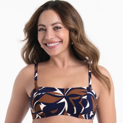 Rosa Faia Swimwear Bella navy blue soft-cup bikini bra