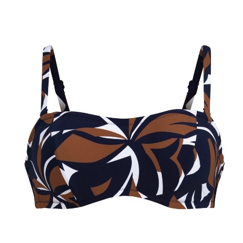 Rosa Faia Swimwear Bella navy blue soft-cup bikini bra