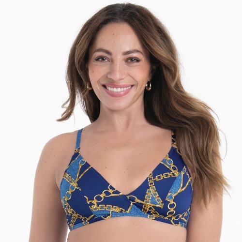 Rosa Faia Swimwear Minou jeans blue padded bikini bra