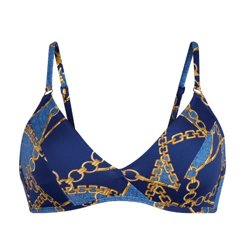Rosa Faia Swimwear Minou jeans blue padded bikini bra