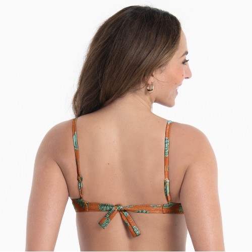 Rosa Faia Swimwear Tara brown padded bikini bra