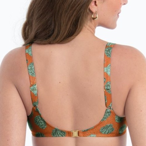 Rosa Faia Swimwear Hermine brown soft-cup bikini bra