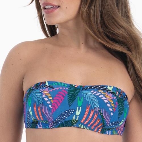 Rosa Faia Swimwear Bella blue soft-cup bikini bra