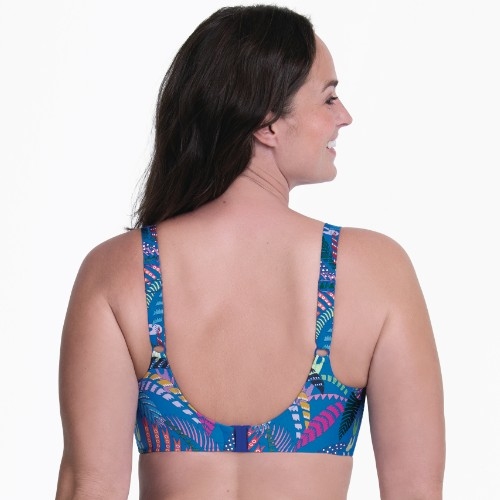 Rosa Faia Swimwear Luna blue soft-cup bikini bra