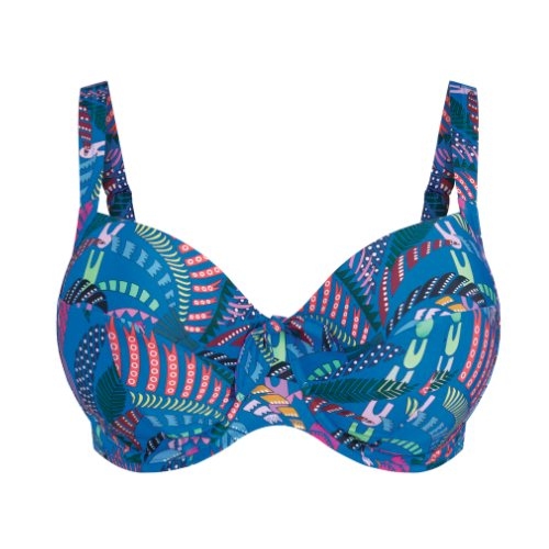 Rosa Faia Swimwear Luna blue soft-cup bikini bra