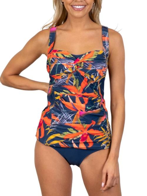 Bomain Bali navy blue tankini set