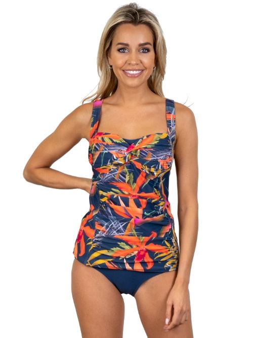 Bomain Bali navy blue tankini set