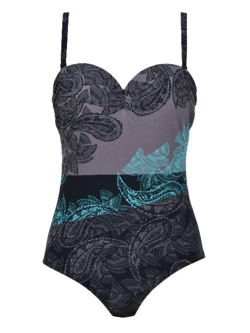 Naturana Badmode Women black/brown bathingsuit