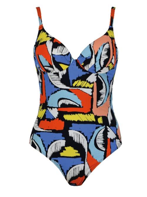 Naturana Badmode  black/multicolor bathingsuit