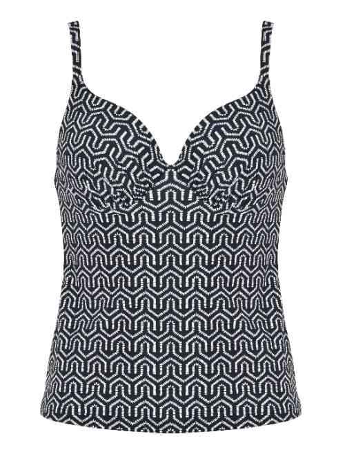 Naturana Badmode Women black/white tankini top