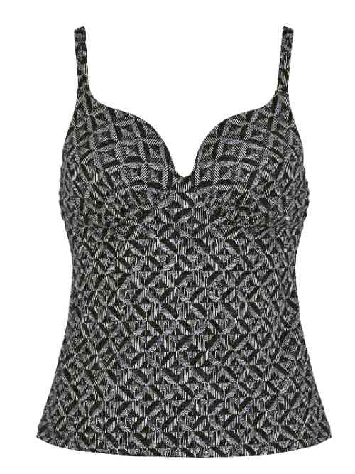 Naturana Badmode  black/print tankini top