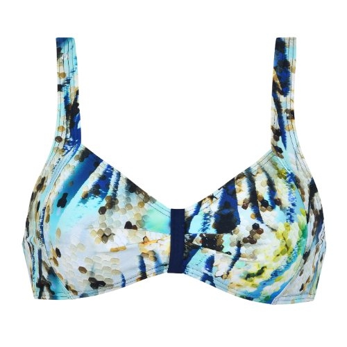 Naturana Badmode  blue soft-cup bikini bra
