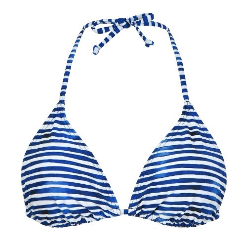 Naturana Badmode Women blue/white padded bikini bra