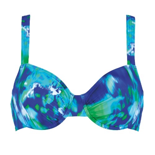 Naturana Badmode Women blue/green soft-cup bikini bra