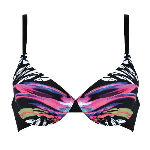 Naturana Badmode Women black/white padded bikini bra