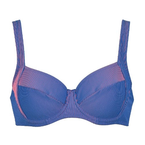 Naturana Badmode Women blue/pink soft-cup bikini bra