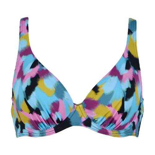 Naturana Badmode  black/multicolor soft-cup bikini bra